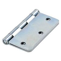 Door Hinge 3-1/2 Inch 1/4 Radius Zinc Plated Steel