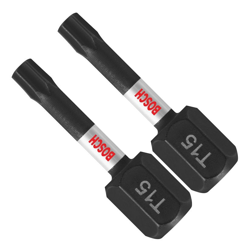 Bosch Impact Tough ITT15102 Insert Bit, #15 Drive, Torx Drive, 1/4 in Shank, 1 in L, Steel