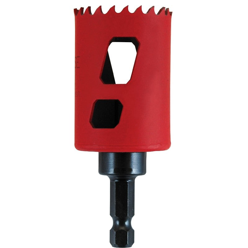 Morse MHSA16C Hole Saw, 1 in Dia, 1-15/16 in D Cutting, 3/8 in Arbor, 4/6 TPI, HSS Cutting Edge