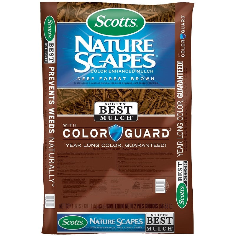 Scotts 88602440 Color Enhanced Mulch, Solid, Brown, 2 cu-ft Bag
