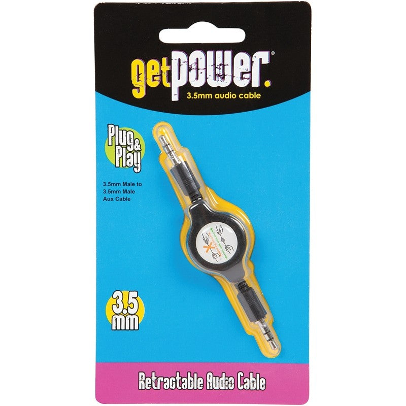 GetPower GP-RETR-AUX-BLK Audio Cable