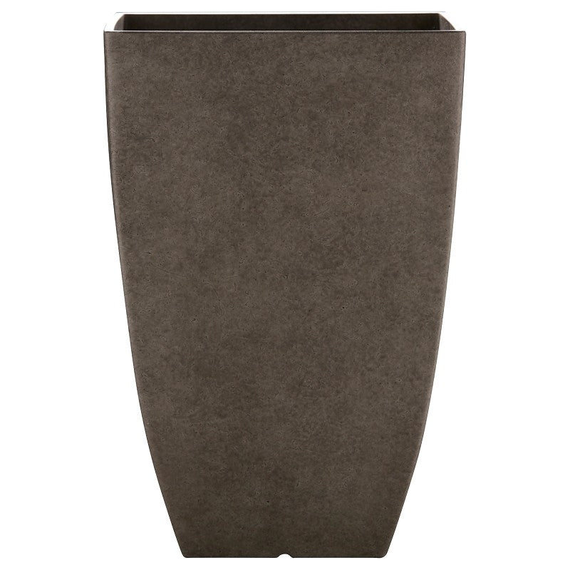 Southern Patio HDR-091653 Newland Planter, 15-1/2 in H, Square, Plastic/Resin, Gray, Stone Aesthetic