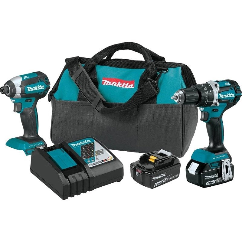 Makita XT269M Brushless Combination Kit, Battery Included, 18 V, 2-Tool, Lithium-Ion Battery
