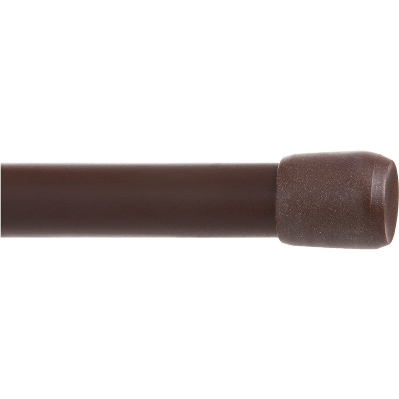 Kenney KN621 Spring Tension Rod, 5/8 in Dia, 48 to 75 in L, Metal, Chocolate