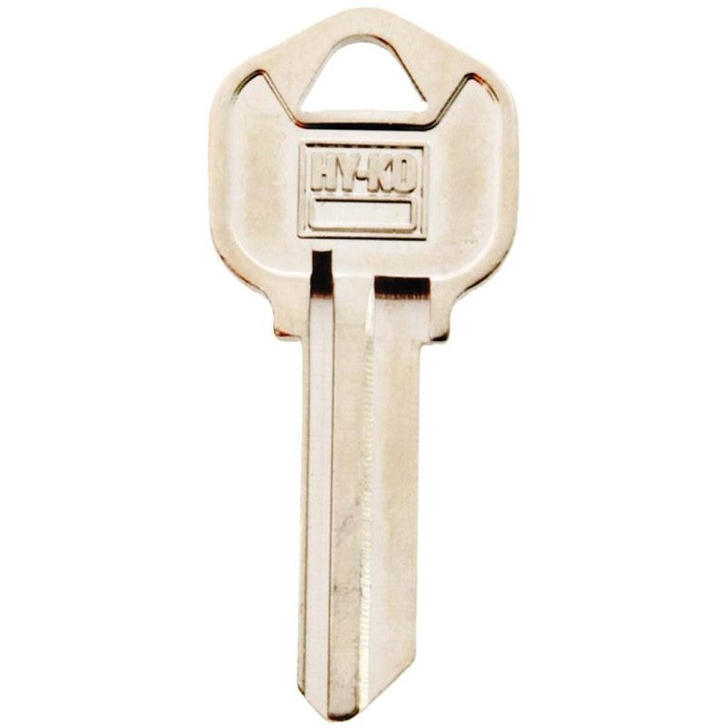 Hy-Ko 11010KW1 Key Blank, Brass, Nickel, For: Kwikset Cabinet, KW1 Key Number, House Locks and Padlocks (Pack of 10)