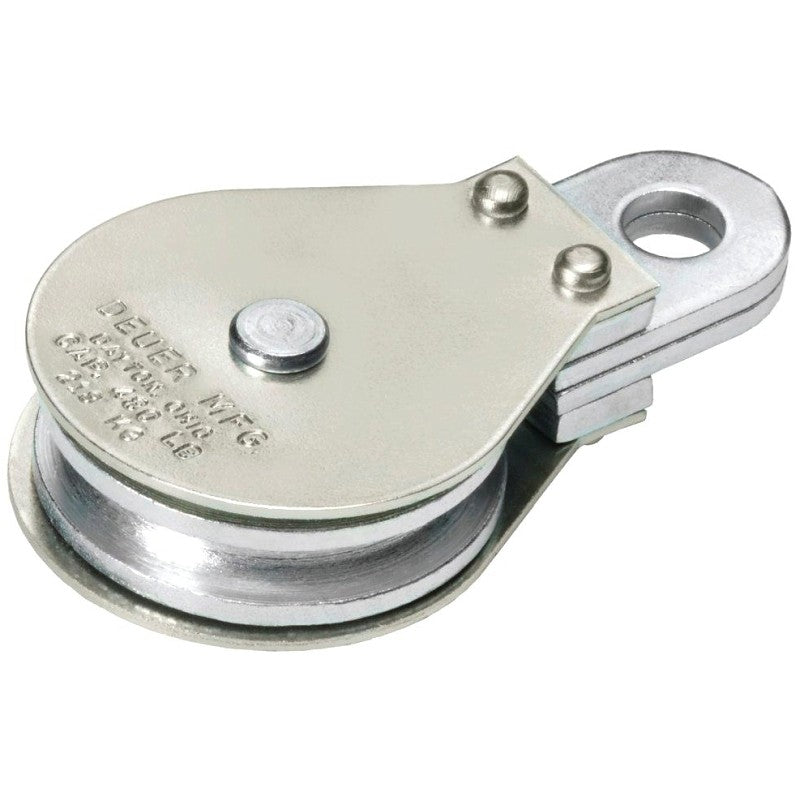 Deuer DB-35G Gable Block, Fixed Eye, 5/16 in Rope, 480 lb Working Load, 2 in Sheave