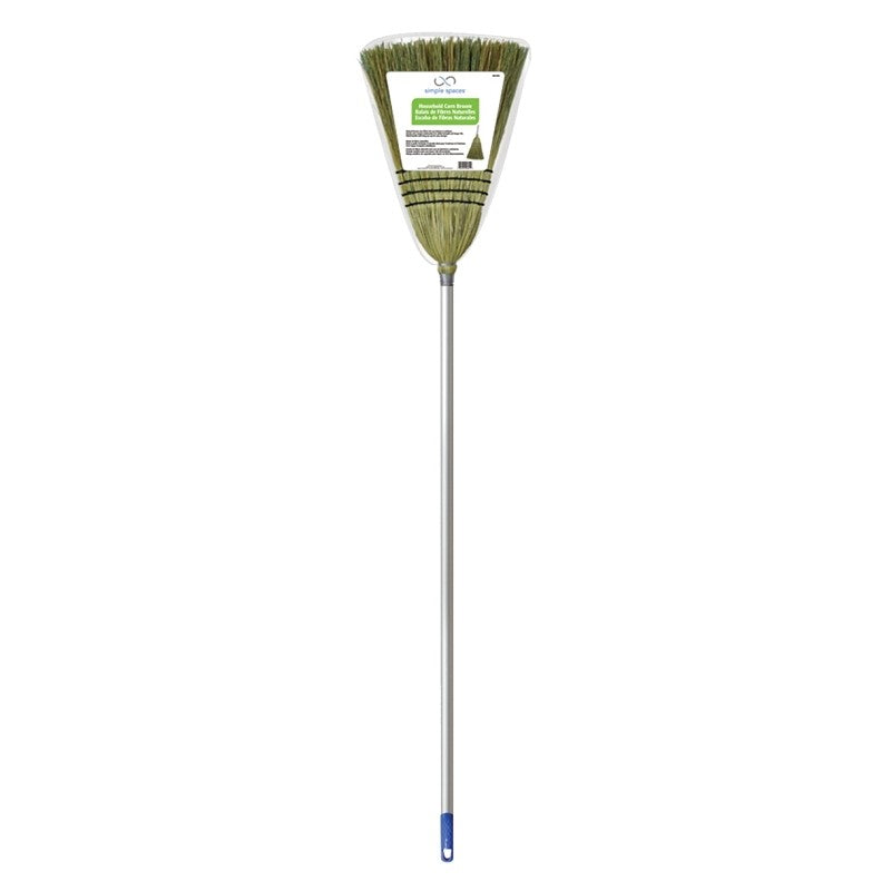 Simple Spaces 105 Household Broom, 11 in Sweep Face, 14-1/2 in L Trim, Natural Fiber Bristle, Natural Bristle (Pack of 6)