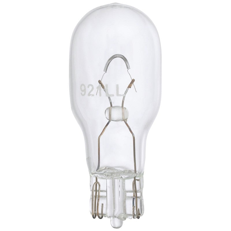 Peak 921LL-BPP Miniature Automotive Bulb, 12.8 V, 18 W, Incandescent Lamp, Wedge, Clear