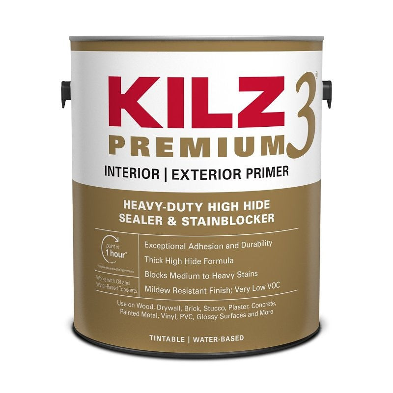 Kilz 13041 Primer, Thick, White, 1 gal, Can (Pack of 4)