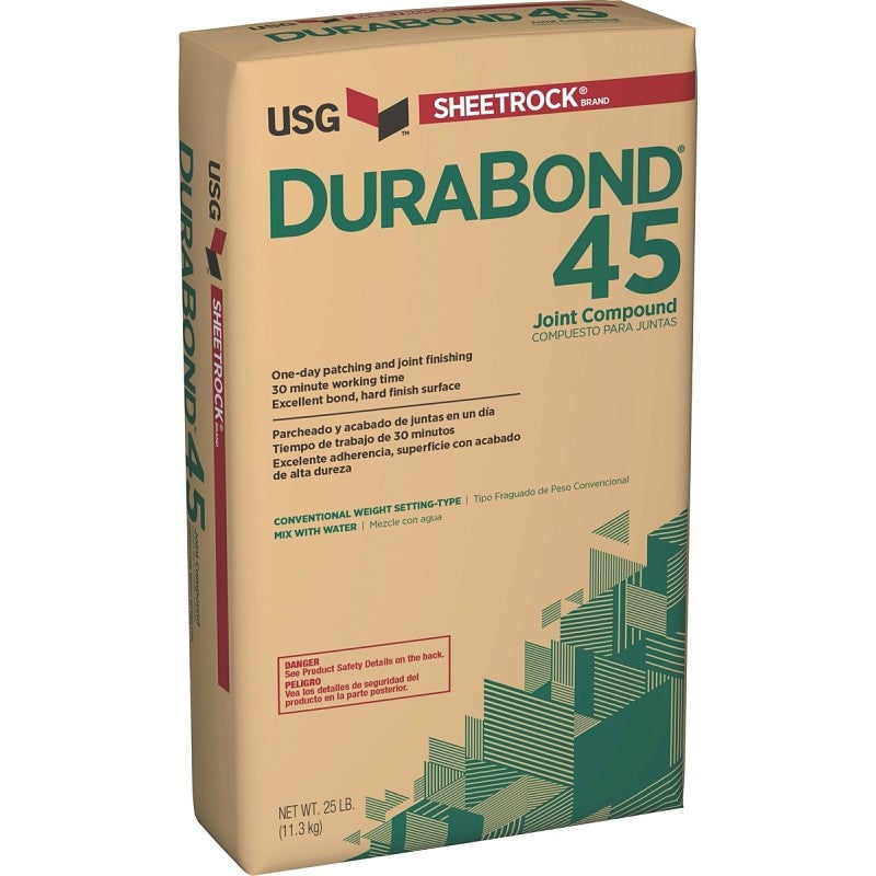 USG Durabond 45 381110120 Joint Compound, Powder, White, 25 lb