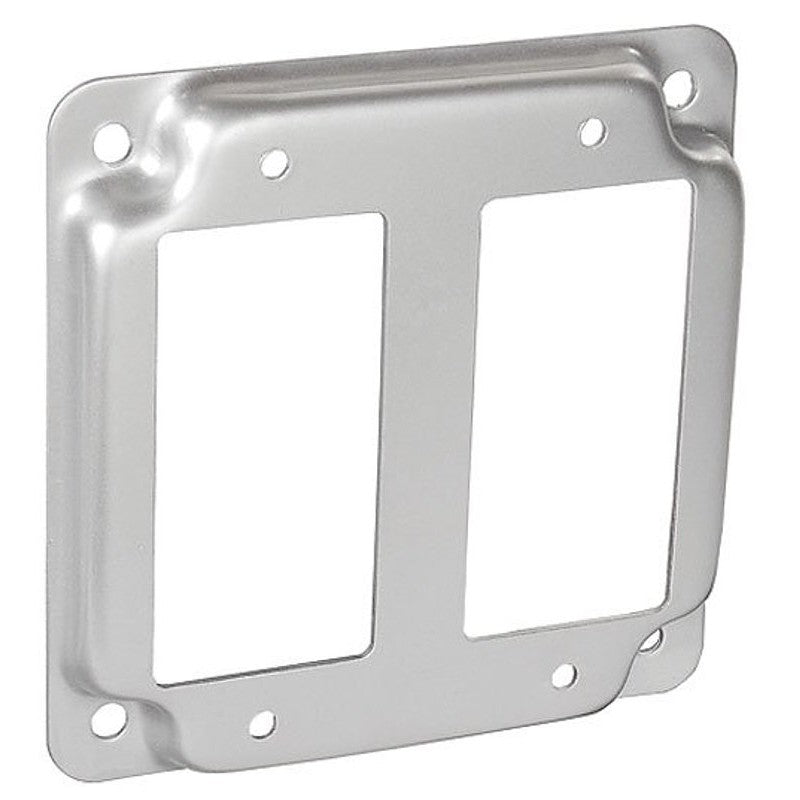 Southwire G1950-UPC Box Cover with GFCI Opening, 1/2 in L, 4 in W, Square, 1-Gang, Steel, Silver, Galvanized
