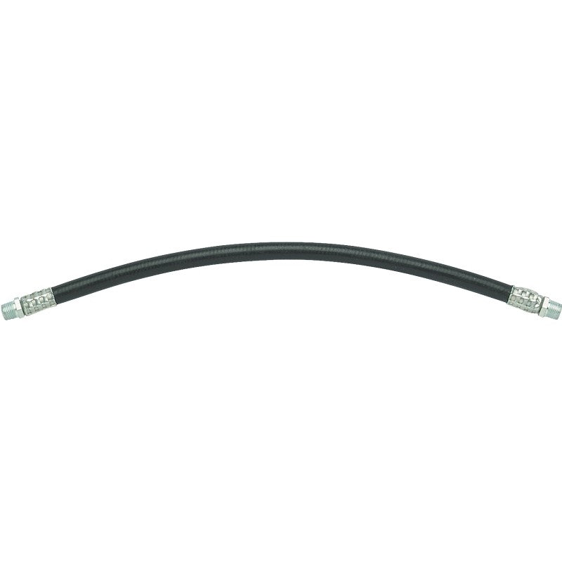 LubriMatic 10-214 Grease Gun Hose, 12 in L, NPT Male, 5000 psi Pressure, Rubber/Steel