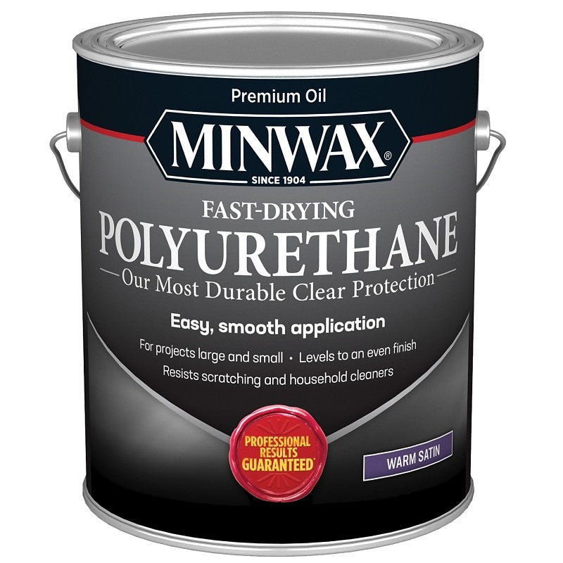 Minwax 71028000 Polyurethane, Satin, Liquid, Clear, 1 gal, Can (Pack of 2)