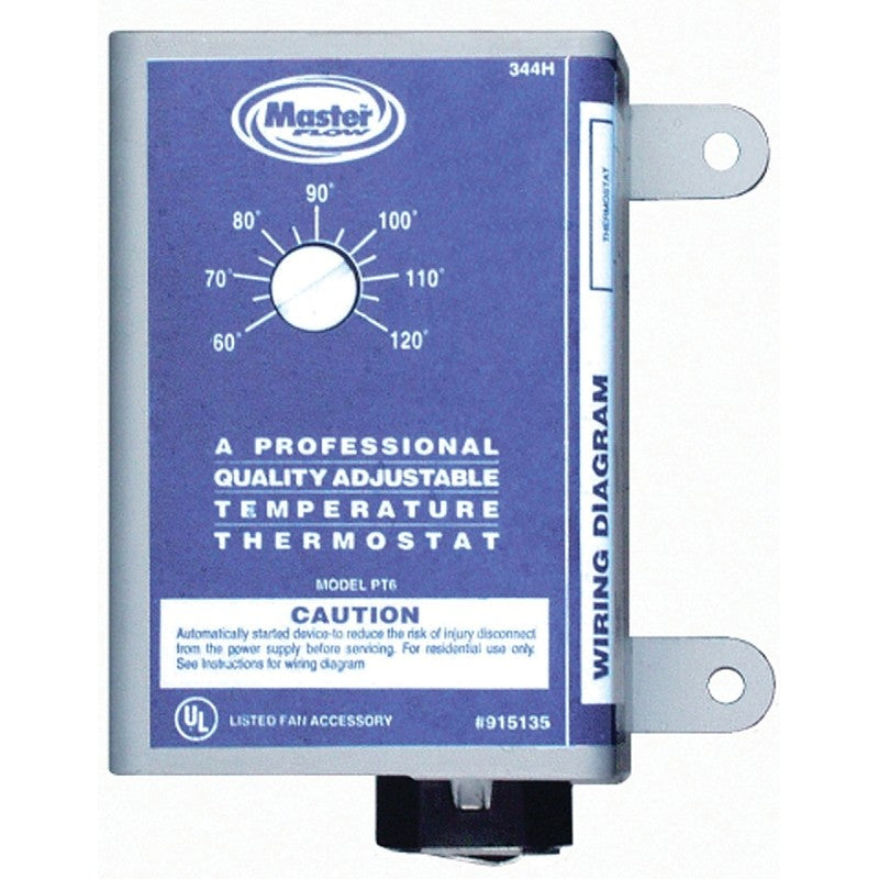 Master Flow PT-6 Thermostat, 120 V, Gray