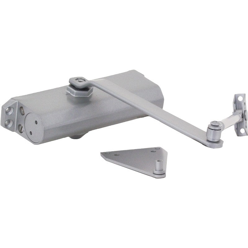 ProSource C501-AB-SA-AS Door Closer, Non-Handed Hand, Automatic, Aluminum, Silver, 240 lb