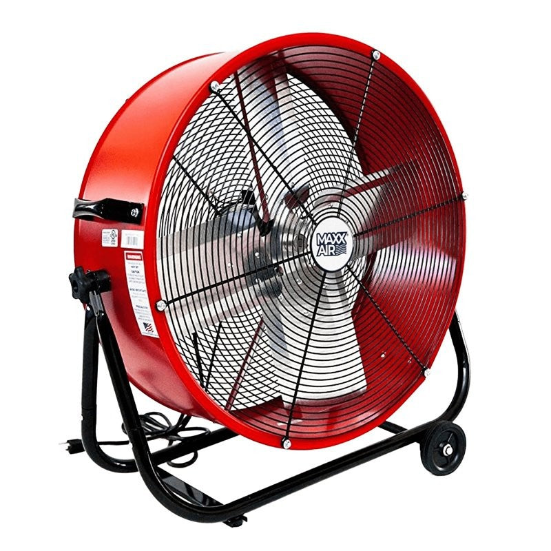 MaxxAir BF24TF Tilt Fan, 120 V, 2-Speed, 1750 to 3200 cfm Air, Yellow