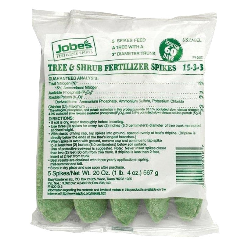 Jobes 02010 Fertilizer Spike Bag, Spike, Light Green, Slight Ammonia Bag