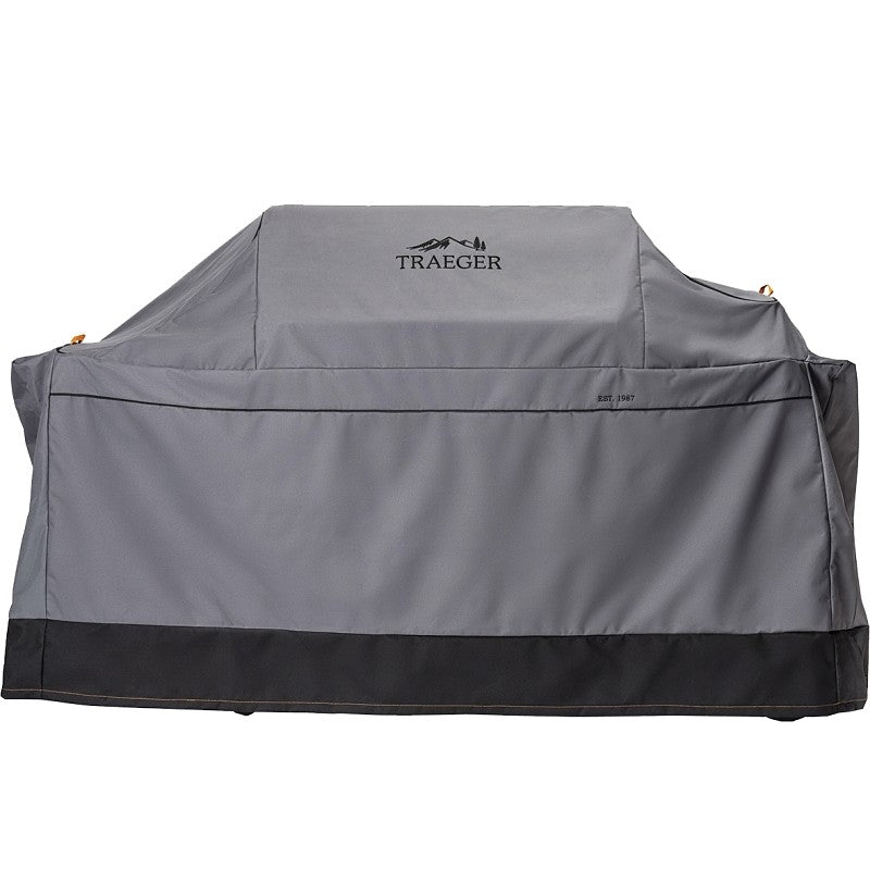 Traeger BAC601 Grill Cover, 70 in W, 25 in D, 48 in H, 600D Polyester/Nylon, Gray