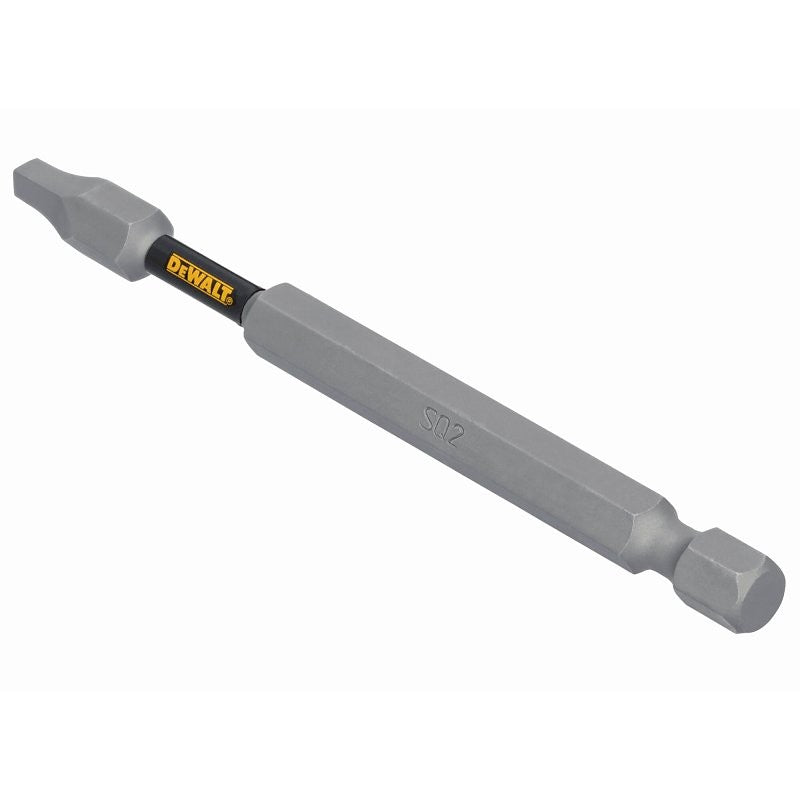 DEWALT TOUGHGRIP DWAF3SQ2TG1 Screwdriver Bit, #2 Drive, Square Drive, 1/4 in Shank, Hex Shank, 3-1/2 in L, Steel