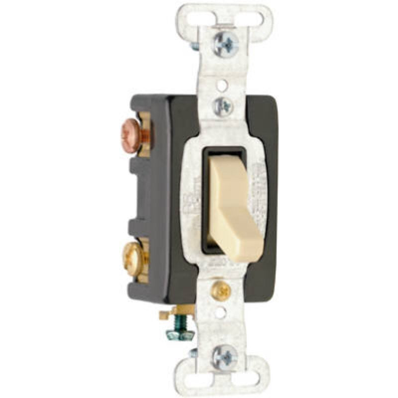Pass & Seymour CS15AC3ICC8 Series Switch, Blue/Ivory, 15 A, 120/277 VAC, Side Wire Terminal