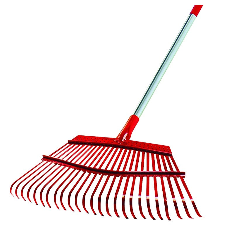 Corona RK 62061 Leaf Rake, Steel Tine, 25-Tine, Aluminum Handle, 54 in L Handle