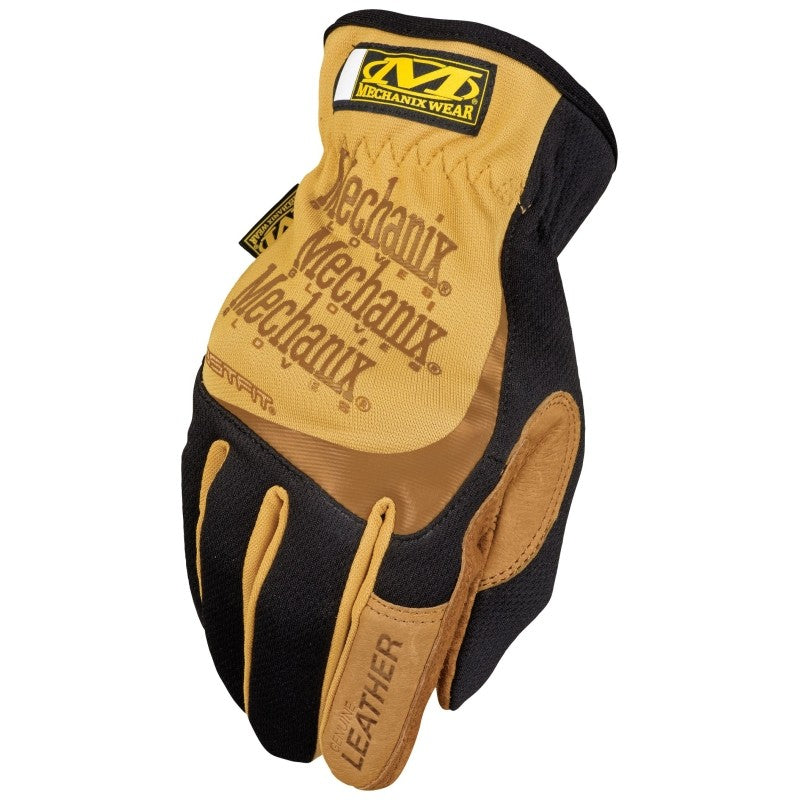 Mechanix Wear Durahide Series LFF-75-010 Mechanic Gloves, L, Keystone Thumb, Open Cuff, Leather, Tan