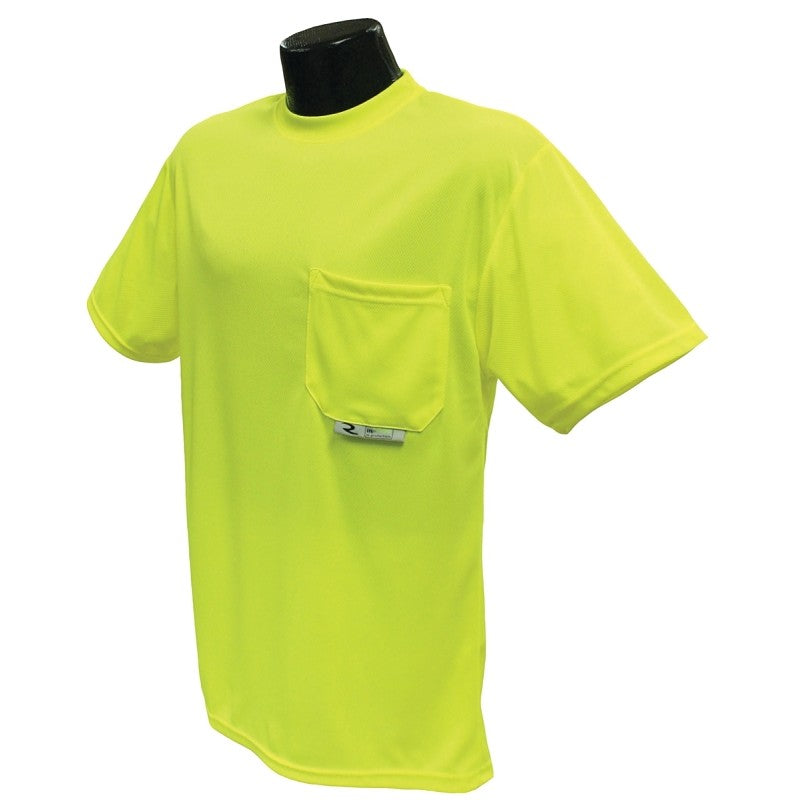 Radians ST11-NPGS-2X Safety T-Shirt, 2XL, Polyester, Green, Short Sleeve, Pullover Closure