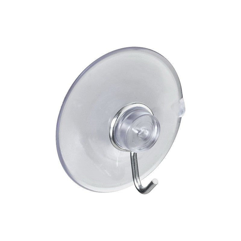 National Hardware V2524 Series N259-945 Suction Cup, Steel Hook, PVC Base, Clear Base, 2 lb Working Load (Pack of 5)
