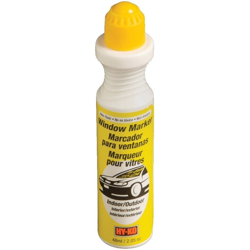 Hy-Ko 40611 Window Marker, Non-Toxic, Rain-Resistant, Yellow (Pack of 3)