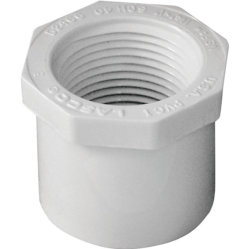 IPEX 435728 Reducing Bushing, 1-1/4 x 1 in, Spigot x FPT, White, SCH 40 Schedule, 150 psi Pressure