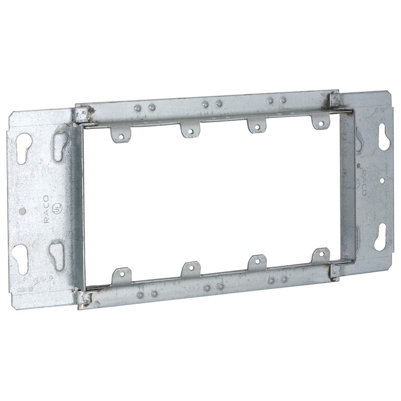 Hubbell 823 Box Device Cover, 10-11/16 in L, 4-1/2 in W, Galvanized Steel, Gray/Silver