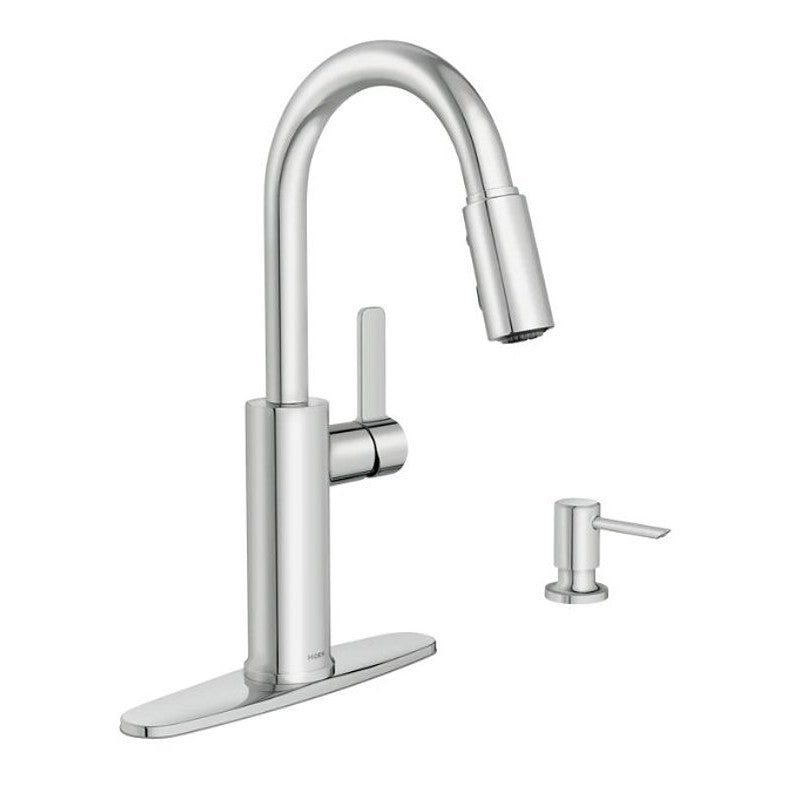 Moen Durani 87070 Series 87070 Pull-Down Kitchen Faucet, 1.5 gpm, 1-Handle, 1, 2, 3, 4-Faucet Hole, Metal, Deck
