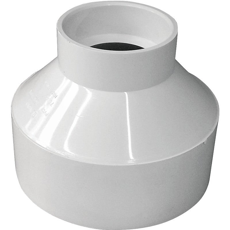 Canplas 193025 Reducing Coupling, 4 x 2 in, Hub, PVC, White