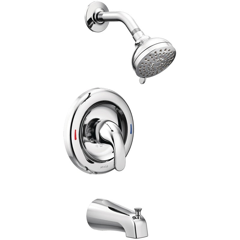 Moen Adler L82694EP Tub and Shower Faucet, Standard Showerhead, 2 gpm Showerhead, 2 Spray Settings, 1-Handle