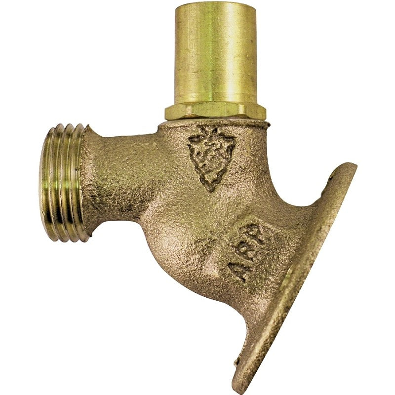 Arrowhead Brass 255LSLF Keyless Sillcock Valve, 1/2 x 3/4 in Connection, FIP x Male