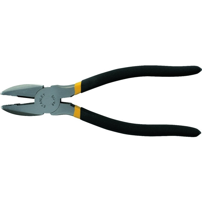 STANLEY 84-113 Lineman's Plier, 8 in OAL, 7/8 in Jaw Opening, Cushion-Grip Handle, 3/8 in W Jaw