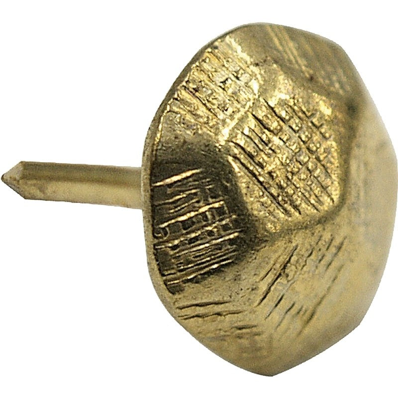 Hillman 122691 Furniture Nail, Brass, Hammered Head (Pack of 6)