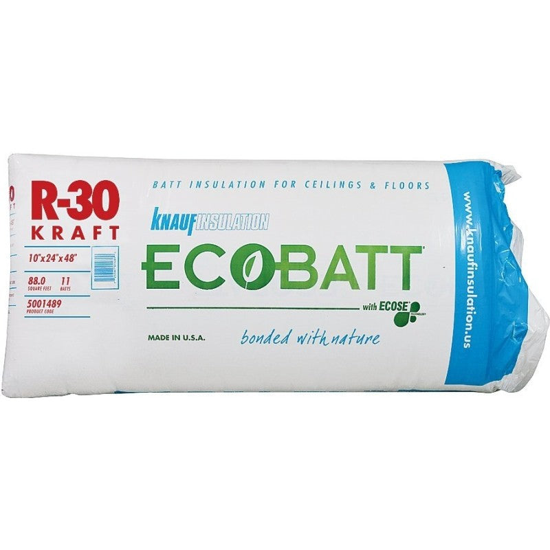 Knauf Insulation B17E R30K Insulation, 48 in L, 24 in W, R30 R-Value, Fiberglass, Natural Brown