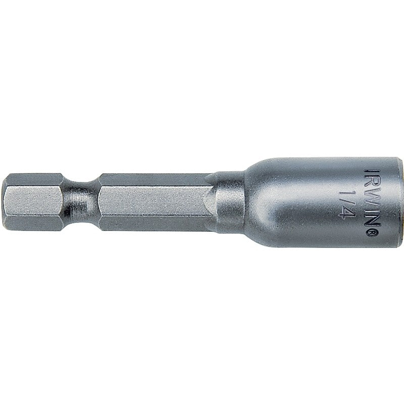 Irwin 3547321C Series Nutsetter, 1/2 in Dia, 5/16 in Drive, Lobular Drive, 1-7/8 in L, 1/4 in L Shank, Hex Shank, 1/PK