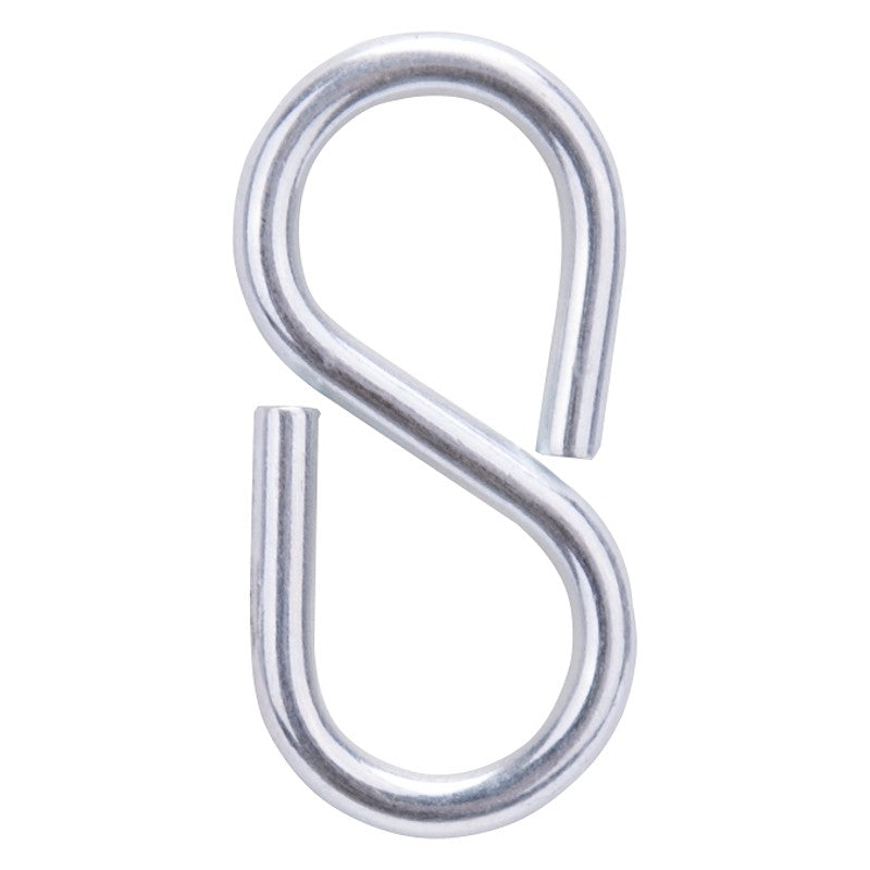 ProSource LR-375-PS S-Hook, 25 lb Working Load, 3 mm Dia Wire, Steel, Zinc (Pack of 20)