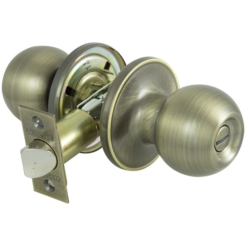 ProSource T3810V-PS Privacy Lockset, Tubular Design, Brass