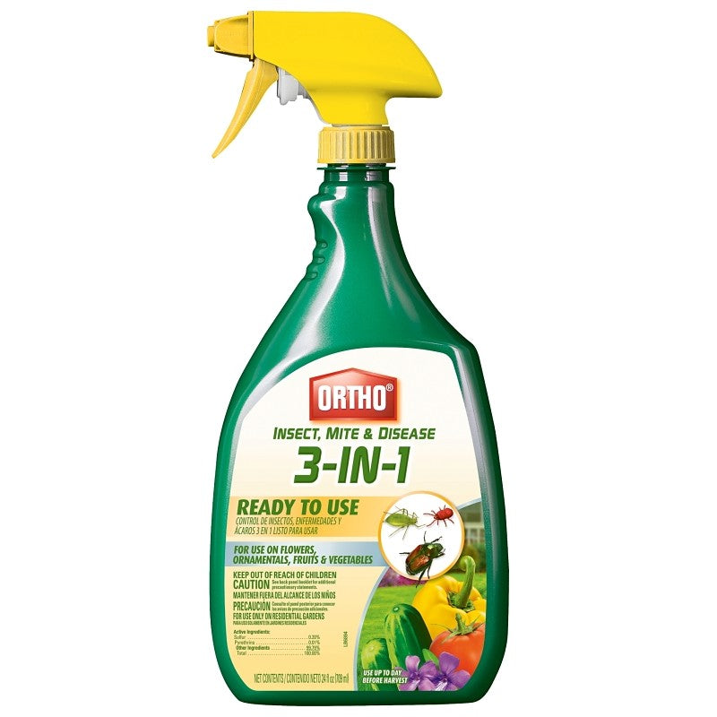 Ortho 0345510 Ready-to-Use Insect Control, Liquid, Spray Application, 24 oz Bottle