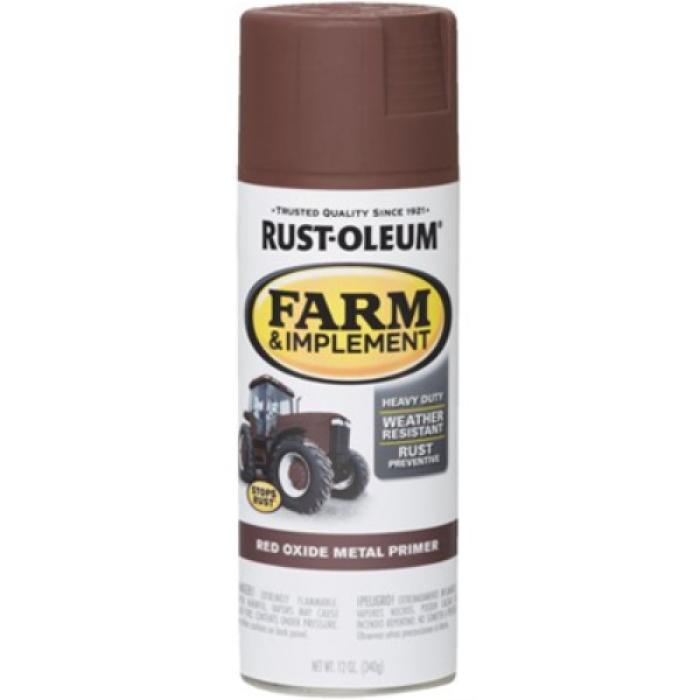 Rust-Oleum 280137 Farm Equipment Spray , Gloss, Red Oxide Metal Primer, 12 oz, Can