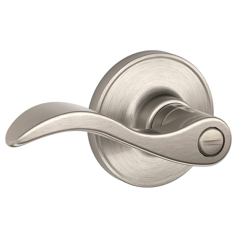 Schlage J Series J40SEV619 Privacy Lever, Mechanical Lock, Satin Nickel, Metal, Residential, 3 Grade, 7/8 in Housing Dia