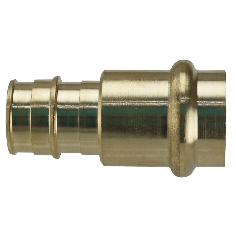 Apollo EPXPR3434 Adapter, 3/4 in, PEX A Barb x Press Fit, Brass, 200 psi Pressure