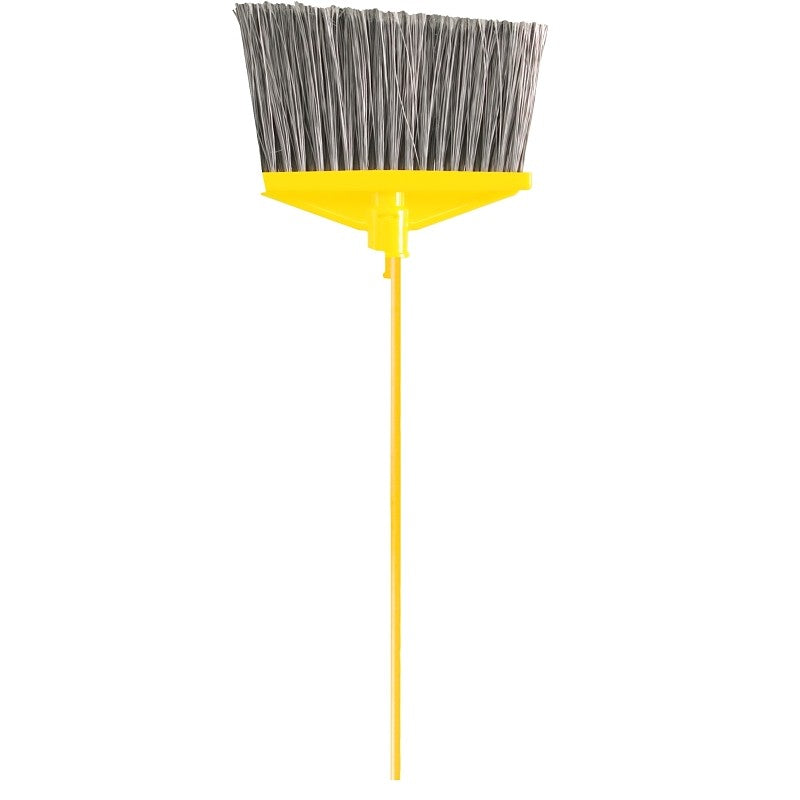Rubbermaid FG637500GRAY Angle Broom, 10-1/2 in Sweep Face, 6-3/4 in L Trim, Polypropylene Bristle, Gray Bristle, Metal