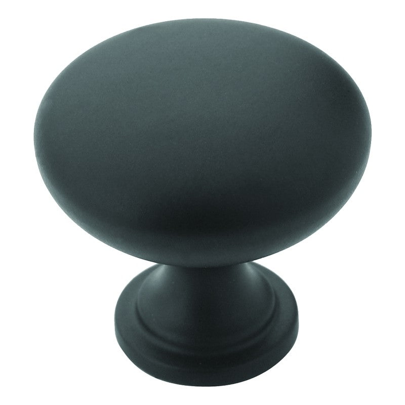 Amerock Allison Value Series BP53005FB Cabinet Knob, 1-1/8 in Projection, Matte Black