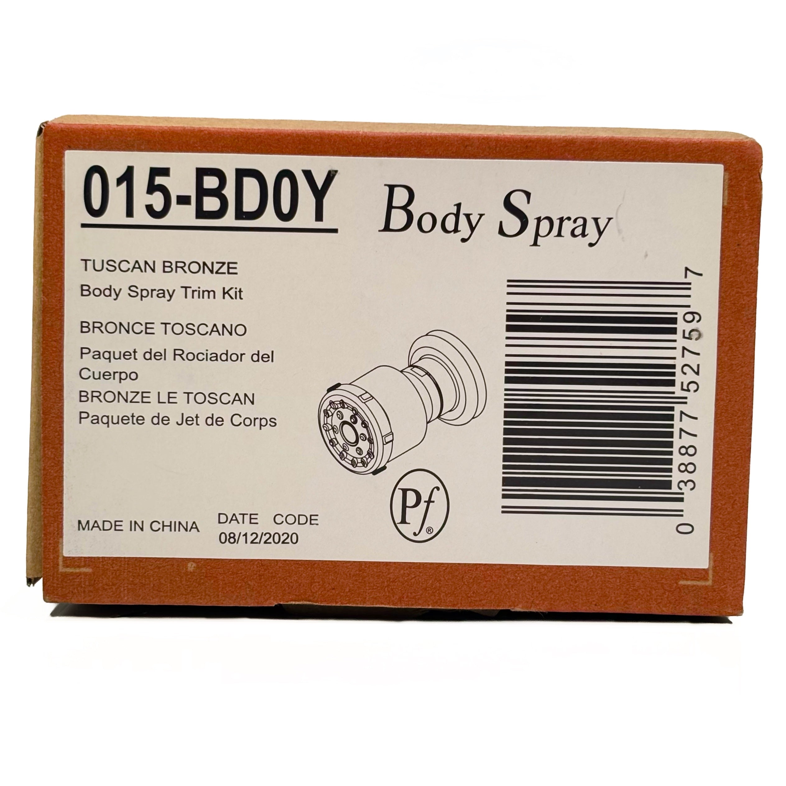Shower Body Head Et Style Adjustable Spray Tuscan Bronze