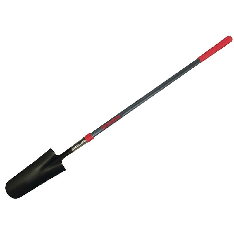 Razor-Back 47602 Drain Spade with Handle, 6 in W Blade, 14 ga, Steel Blade, Fiberglass Handle, Cushion Grip Handle