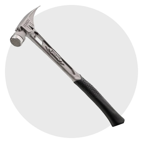 Stiletto titanium framing hammer with milled face and ergonomic grip – professional hand tool for construction